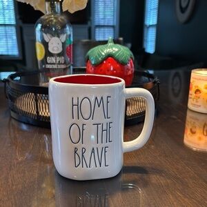 Rae Dunn Home of the Brave Patriotic Mug
